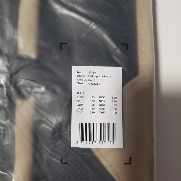 RAINS Rolltop Rucksack Sand - Picture 9 of 9